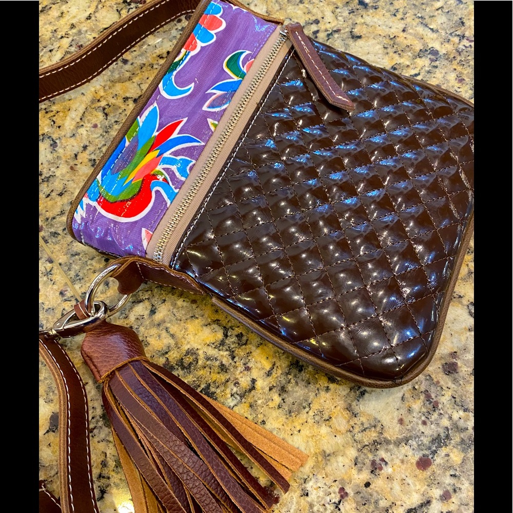 Consuela Dark Brown Quilted Crossbody